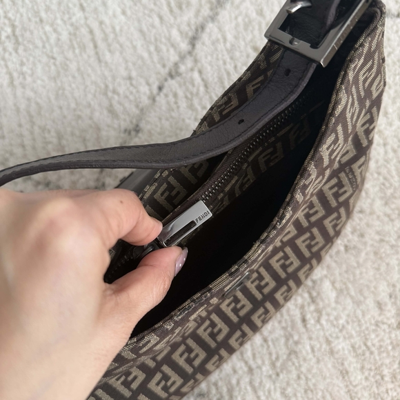 Fendi Brown Monogram Shoulder Bag - Picture 7 of 16
